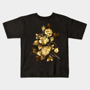 Gold roses Kids T-Shirt